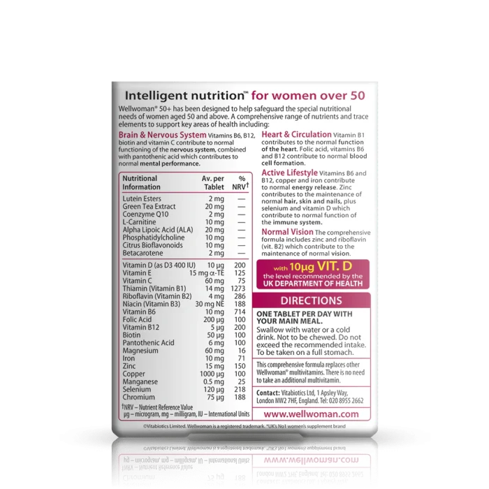 Vitabiotics Wellwoman 50+ 30tab - Image 2