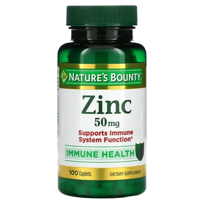 Nature's Bounty Zinc 50 mg 100 Caplets - Image 1