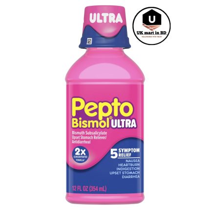 Pepto Bismol Ultra 5 Symptom Stomach Relief Liquid Original 12 Oz (354ml)