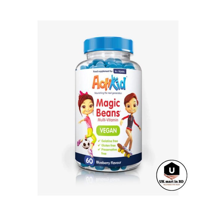 ActiKid® Magic Beans Multi-Vitamin Vegan Blueberry 60tab - Image 1