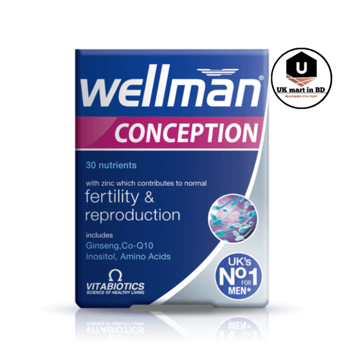 Vitabiotics Wellman Conception 30 Tablets - Image 1