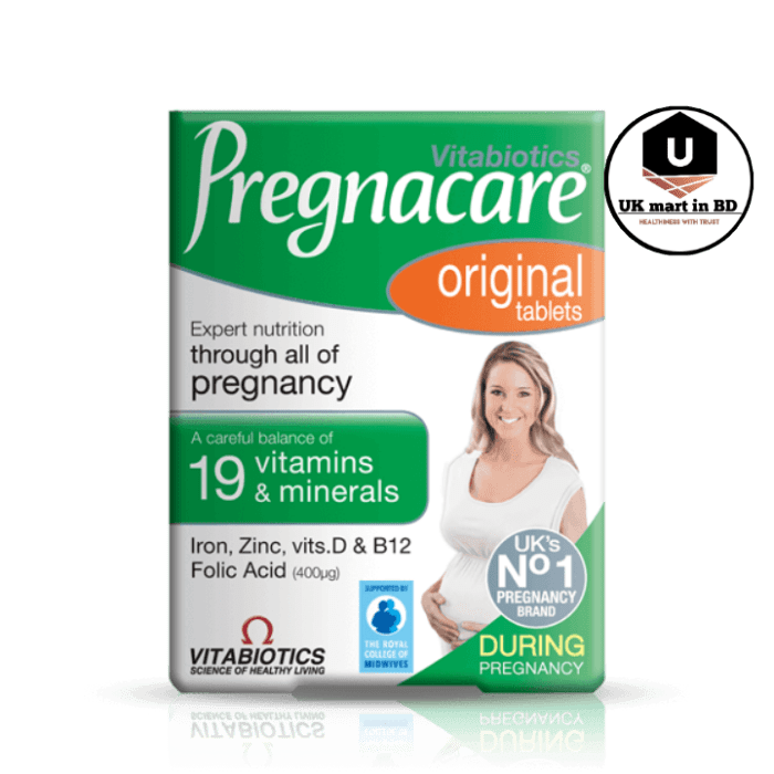 Vitabiotics Pregnacare Original 90 Tablets Box - Image 1