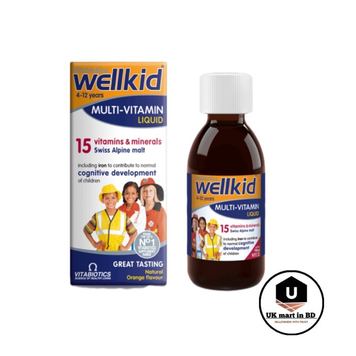 Vitabiotics Wellkid Multi-vitamin Liquid 150ML - Image 1