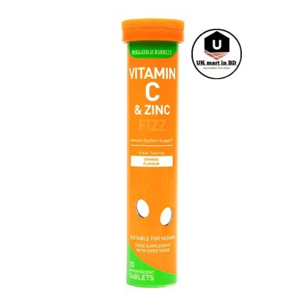 Holland & Barrett Vitamin C & Zinc Orange Effervescent 20 Tablets