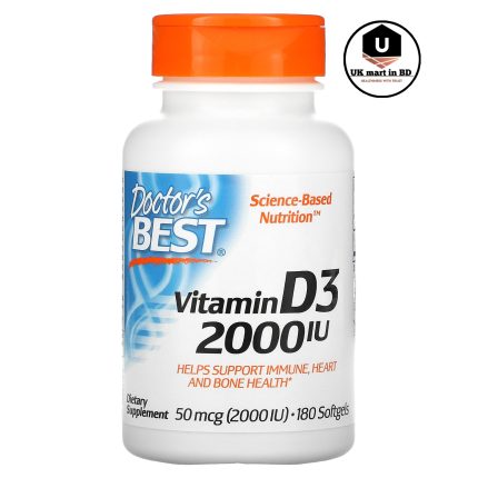 Doctor's Best Vitamin D3 50 mcg (2,000 IU) 180 Softgels