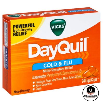 Vicks Dayquil Cold & Flu Relief Liquicaps, Non-Drowsy, 24 cap
