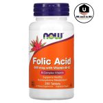 Now Foods Folic Acid 800 mcg 250 Tablets