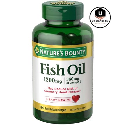 Nature's Bounty Fish Oil Rapid Release 120 Softgels 1200 Mg