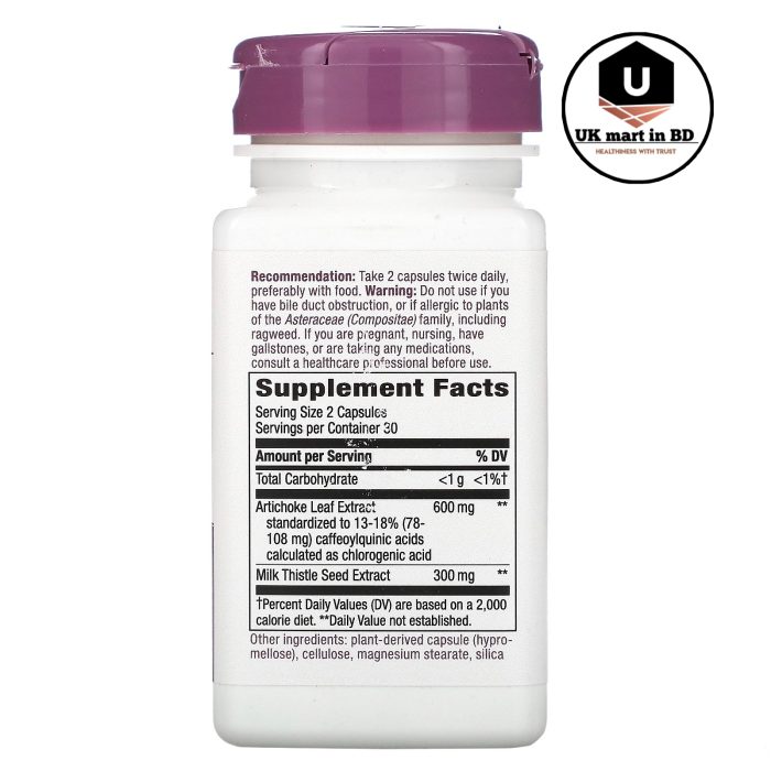 Nature's Way Artichoke 60 Vegan Capsules - Image 2