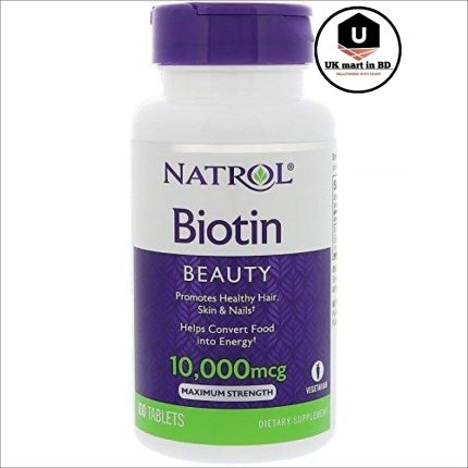 Natrol Biotin Maximum Strength 10,000 mcg 100 Tablets