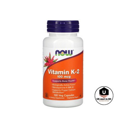 NOW Foods Vitamin K-2 100 mcg, 100 Veg Capsules