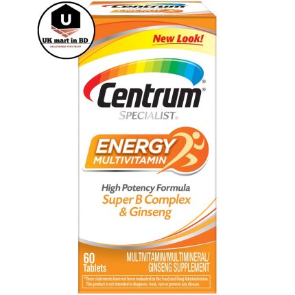 Centrum Specialist Energy Adult Multivitamin and Ginseng Supplement Tablets 60 Ct