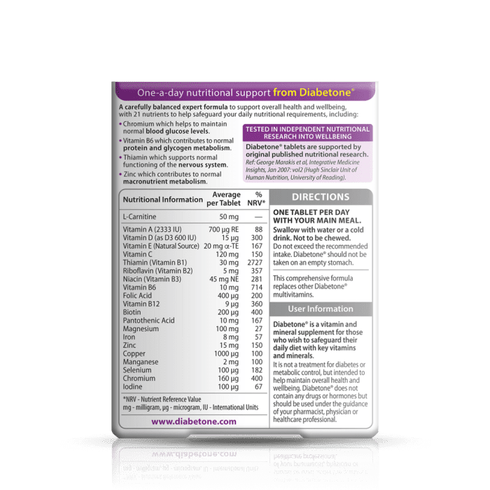 Vitabiotics Diabetone Original 30 Tablets - Image 2