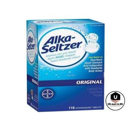 Alka Seltzer Original Effervescent Heartburn Relief and Pain Relief Antacid Tablets 116 count