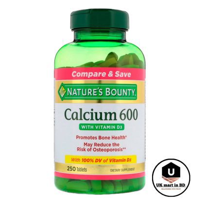 Nature's Bounty Calcium 600 mg 250 Tablets