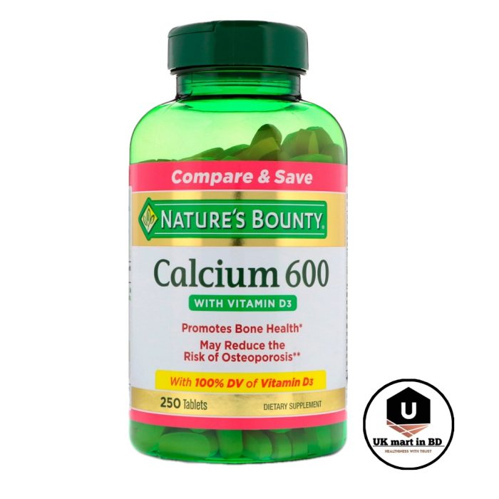 Nature's Bounty Calcium 600 mg 250 Tablets - Image 1